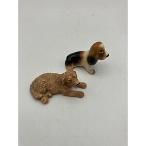 Dog/Puppy Figurines Miniature Ceramic Dogs Set 1.5"x2"‎